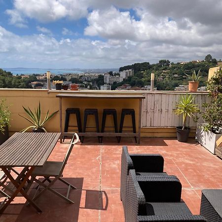 T2 Traversant Avec Une Grande Terrasse Et Piscine Кань-сюр-Мер Экстерьер фото